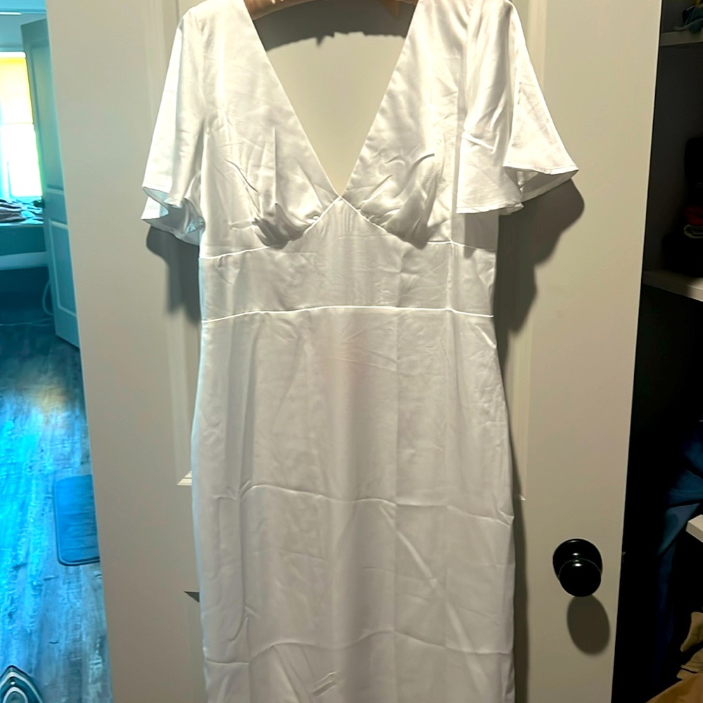 Silky white dress